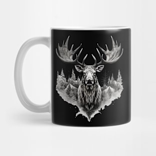 Elk deer nature Scandinavian forest Mug